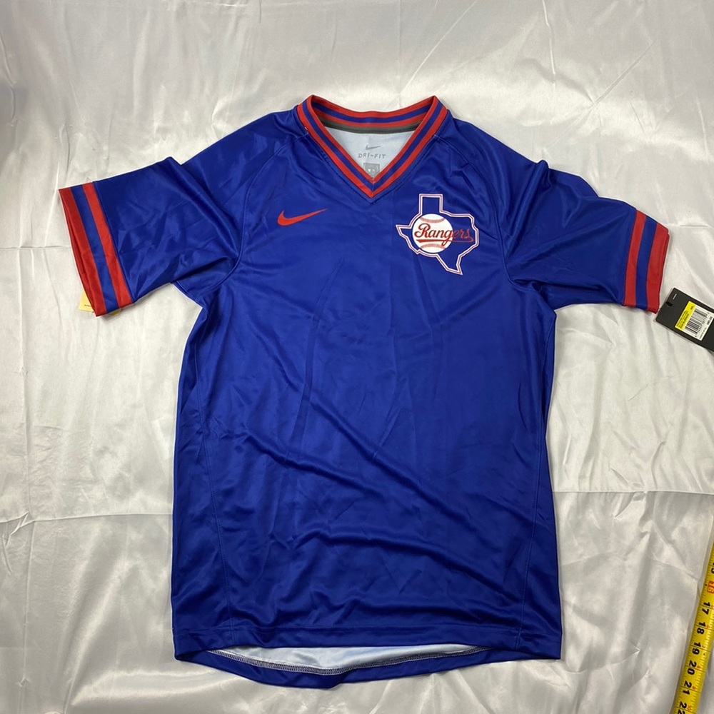 New Men’s Nike Texas Rangers Royal Cooperstown Collection Legend V-Neck Jersey